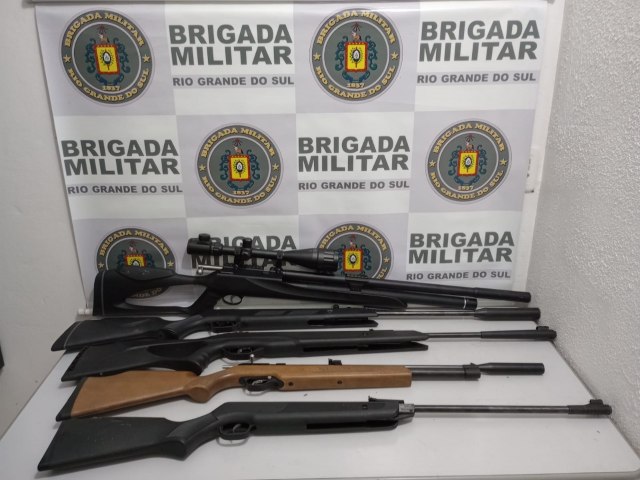 Brigada Militar recupera cinco espingardas furtadas em Trs Coroas 