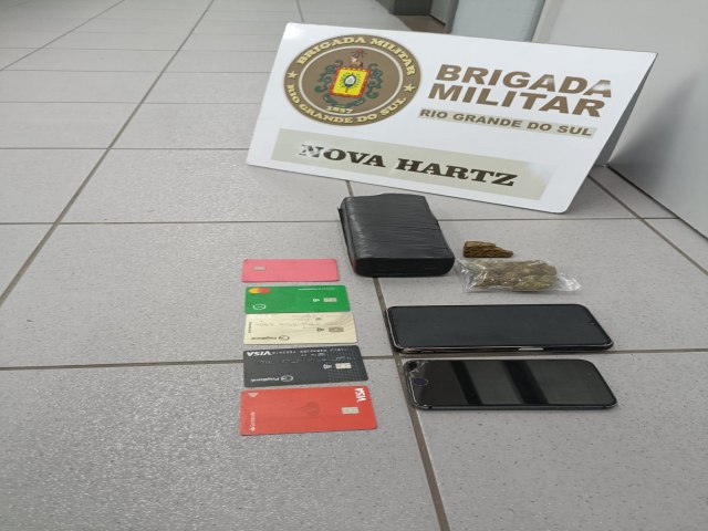 Brigada Militar de Nova Hartz efetua priso por trfico de drogas