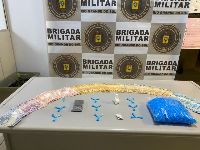 BM efetua priso por trfico de drogas em Taquara