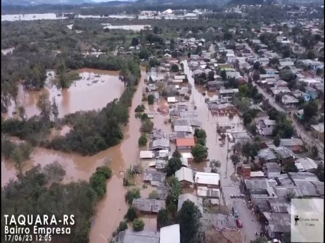 Nvel do Rio dos Sinos comea a diminuir em Taquara