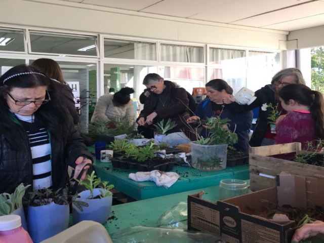 Mulheres participantes do Projeto de Plantas Bioativas de Parob realizaram visita ao IFRS Campus Rolante