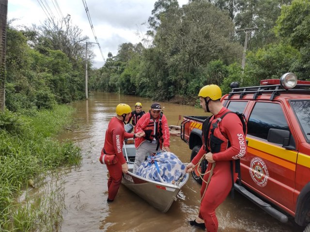 Taquara tem 51 moradores desabrigados em razo da enchente