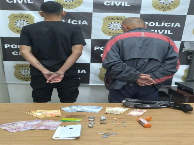 Polcia Civil prende dois indivduos por trfico de drogas e associao ao trfico em Taquara 