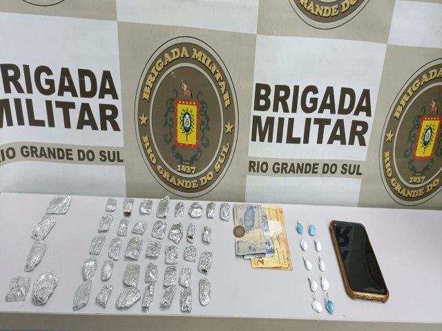 Brigada Militar prende homem por trfico de drogas