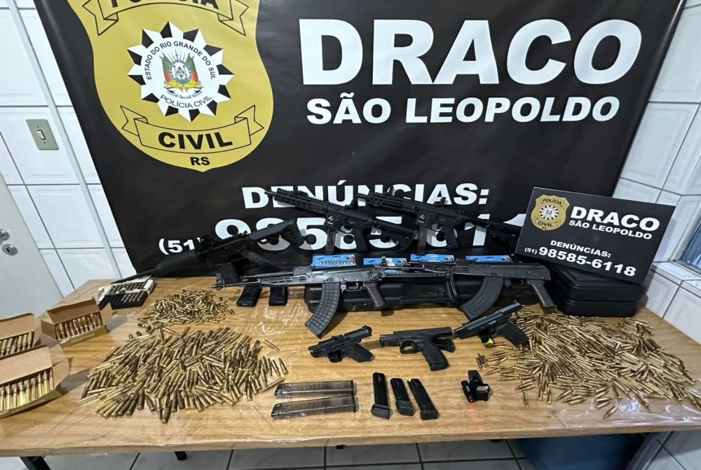Polícia Civil deflagra Operação Arsenal 2 e localiza arsenal do crime organizado em Parobé Polícia Civil deflagra Operação Arsenal 2 e localiza arsenal do crime organizado em Parobé