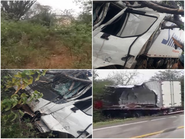 Acidente sem vítima fatal envolvendo dois caminhões, é registrado na BR-428 entre Santa Maria da Boa Vista-PE e Caraíbas
