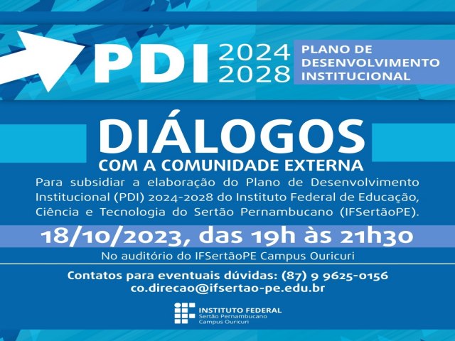 Campus Ouricuri vai promover Dilogos com a comunidade externa no dia 18 de outubro