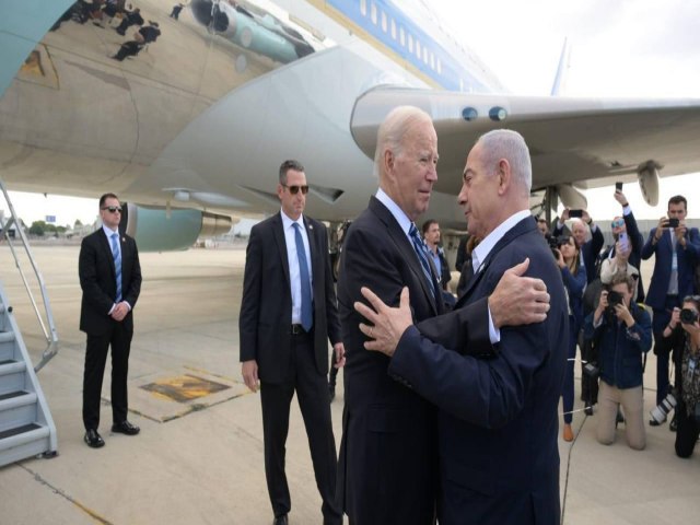 'Parece que foi obra do outro lado, no de vocs', diz Biden a Netanyahu sobre exploso em hospital de Gaza