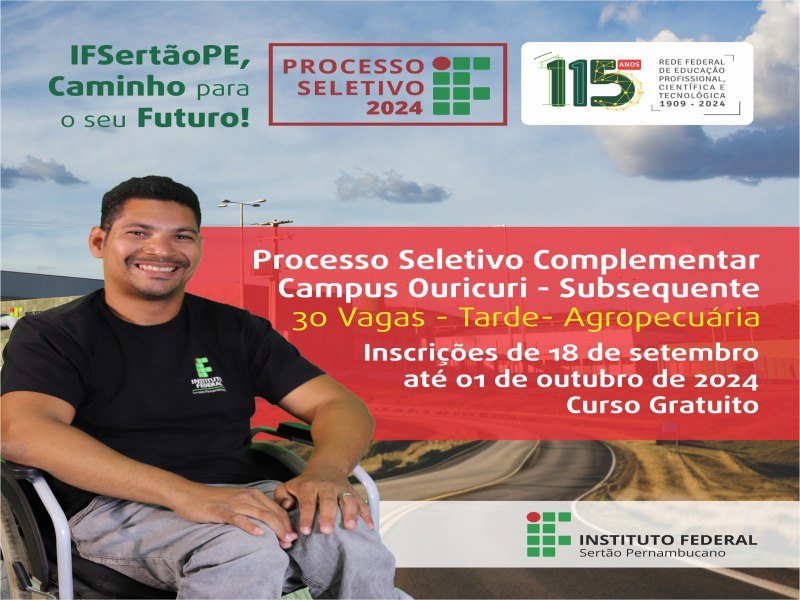 Campus Ouricuri abre seleo com 30 vagas para o curso de Agropecuria