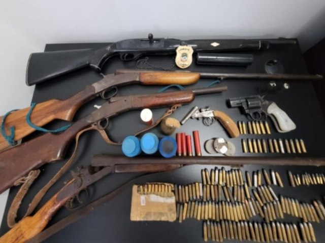 BRASILNDIA Homem  preso com seis arma e munies em propriedade rural 28 junho 2023 - Por Da Redao