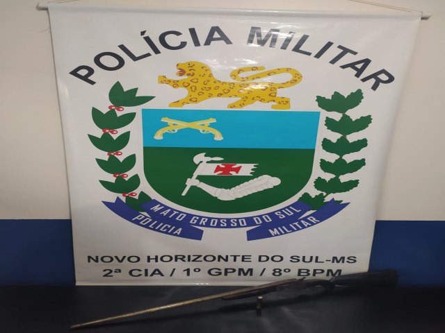 Polcia Militar prende homem por porte ilegal de arma de fogo em Novo Horizonte do Sul