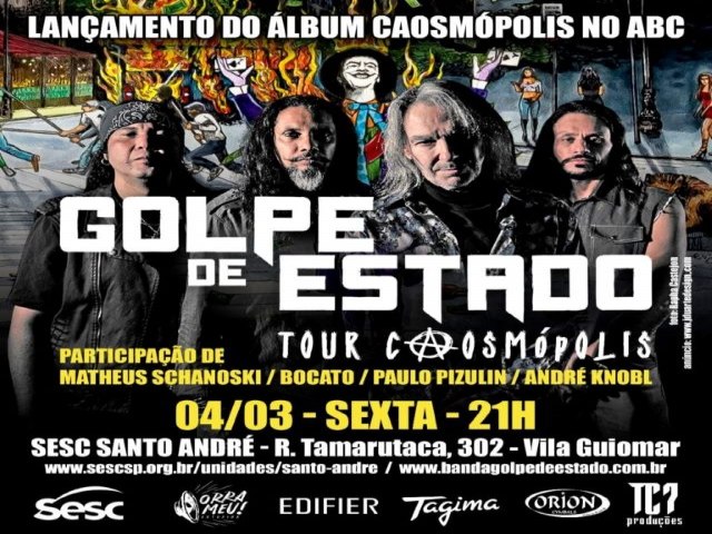 O Golpe de Estado lança nessa sexta-feira (04) seu novo álbum intitulado Caosmópolis.