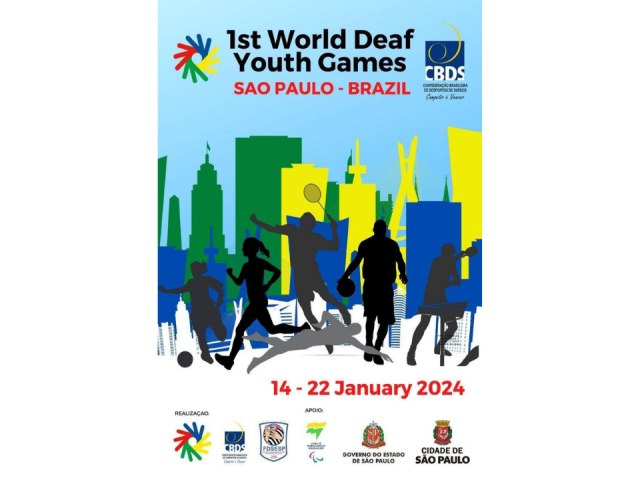 O Brasil est confirmado como Pais sede da  1 edio dos Jogos Mundiais da Juventude Surda .