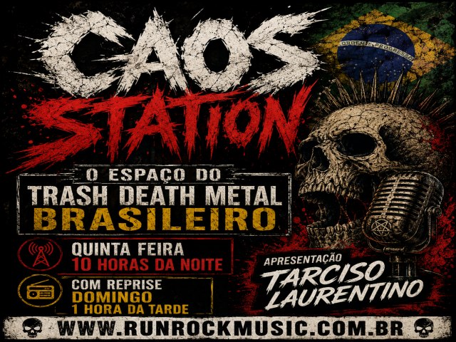 CAOS STATION ESTREIA HOJE NA WEB R�DIO RUN ROCK MUSIC E PROMETE FORTALECER O METAL EXTREMO NACIONAL