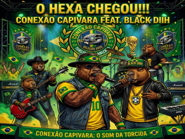 Conex�o Capivara e Black Dihh fundem Rock e Rap em single que celebra a paix�o nacional pelo futebol