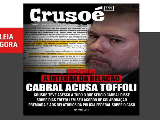 Eh...O Fachin j resolveu. Caberia uma reabertura do processo mas...Cruso revela a ntegra da delao de Cabral que acusa Toffoli de vender sentenas.