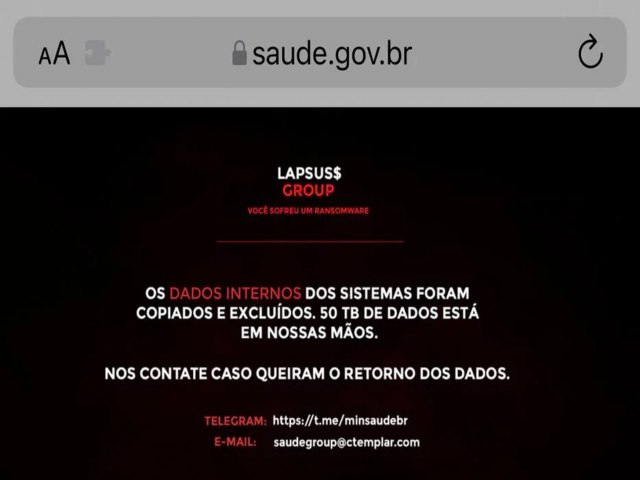 Hackers invadem site do Ministrio da Sade.