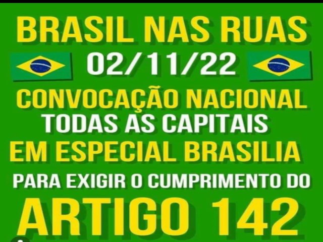 BRASIL NAS RUAS AMANH DIA 02.