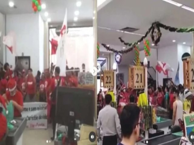 Convulso social, apenas uma questo de tempo. Grupo invade supermercado no DF e faz absurda exigncia para no depredar o local.