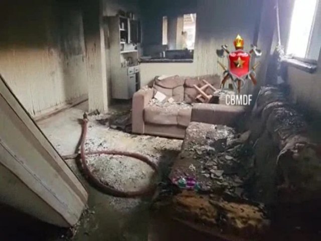 Super Heri! Bombeiro aposentado entra em casa incendiada e salva pais e beb no DF.