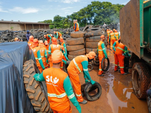 Fora-tarefa contra a dengue recolhe milhares de pneus no Riacho Fundo II