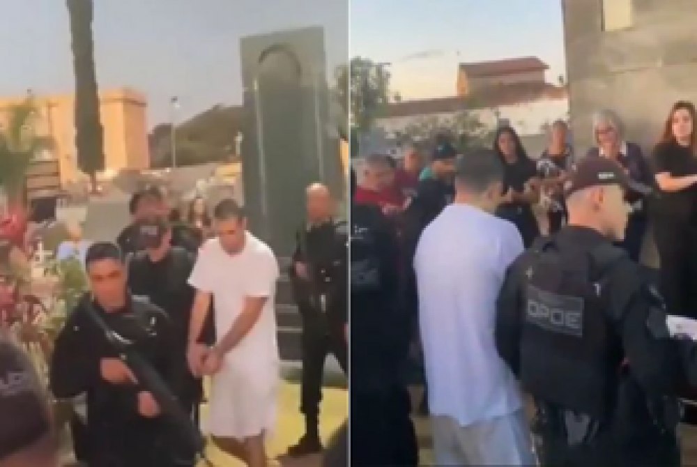 Humilhante! Preso do 8/1 � proibido de abra�ar m�e em vel�rio da av�