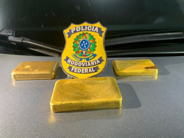 GUAJAR MIRIM - RO, PRF identifica 1 Kg de ouro transportado ilegalmente