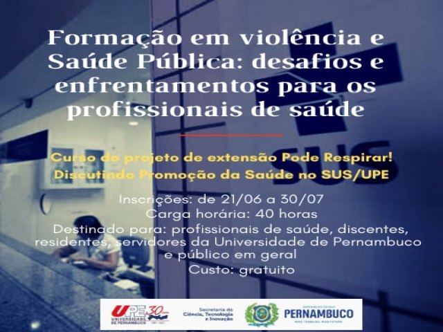 Curso de extenso do HUOC/UPE promove discusso com profissionais de sade sobre temtica da violncia no SUS