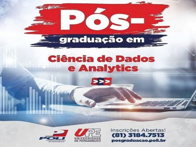 Inscries abertas para ps-graduao em Cincia de Dados e Analytics na Poli/UPE