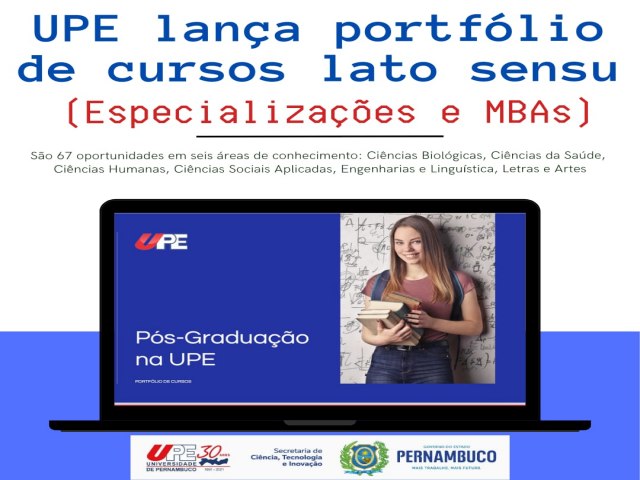 UPE disponibiliza catlogo online atualizado de seus cursos lato sensu (especializaes e MBAs)