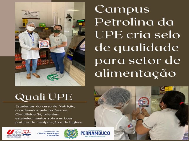 Campus Petrolina da UPE cria selo de qualidade para setor de alimentao
