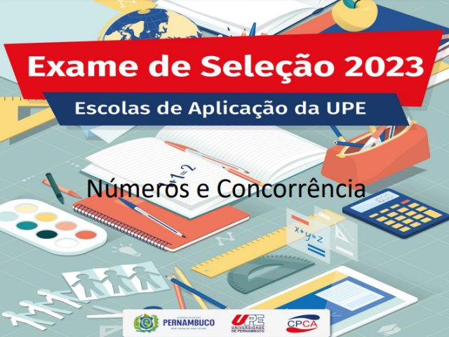 UPE divulga os nmeros de inscritos e a concorrncia por vaga das quatro Escolas de Aplicao
