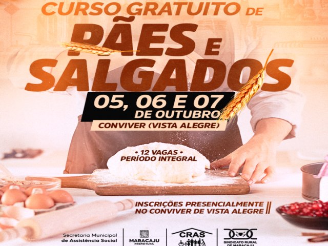 Em parceria com Sindicato Rural de Maracaju, Prefeitura abre vagas para Curso de Pes e Salgados