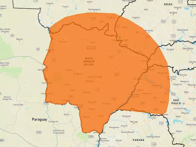 Tempestade, chuva volumosa e ventania: Inmet coloca MS sob alerta