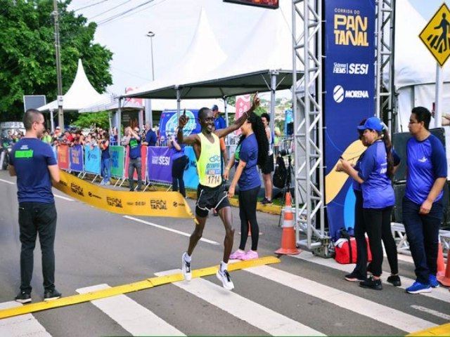 Atletas do Qunia e da Etipia vencem provas de 15 km da Corrida do Pantanal