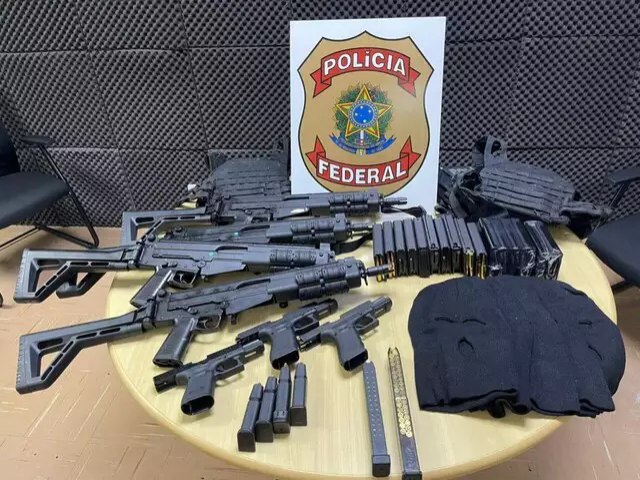 Maracaju: Preso com arsenal  denunciado  Justia por transporte de armas restritas