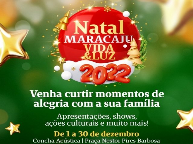 Prefeitura de Maracaju divulga cronograma do 'Natal Vida & Luz' e convida a comunidade a prestigiar