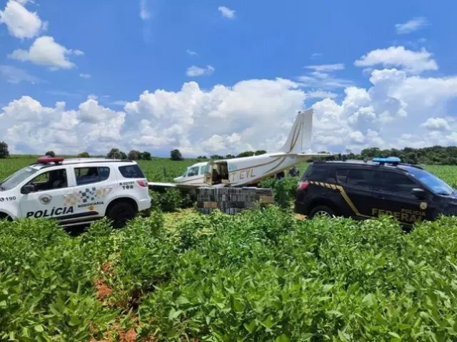 Avio de empresrio de MS apreendido em SP levava 528 quilos de cocana