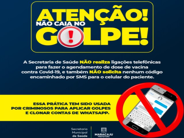 Prefeitura de Maracaju alerta para golpes em ligaes de supostos Servidores da Sade