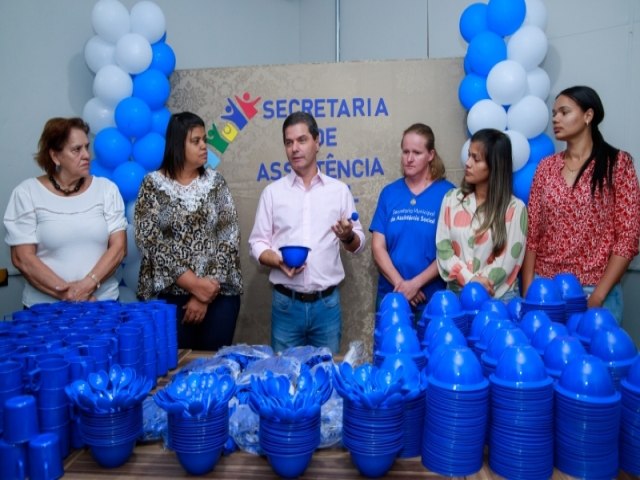 Prefeitura de Maracaju realiza entrega de utenslios para equipar, Assistncia Social e projetos vinculados