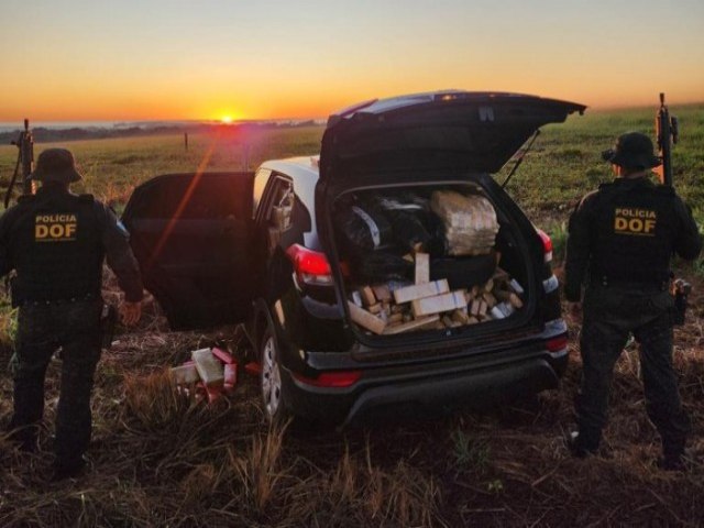 Veculo roubado em SP  apreendido pelo DOF com mais de mil quilos de drogas em Maracaju