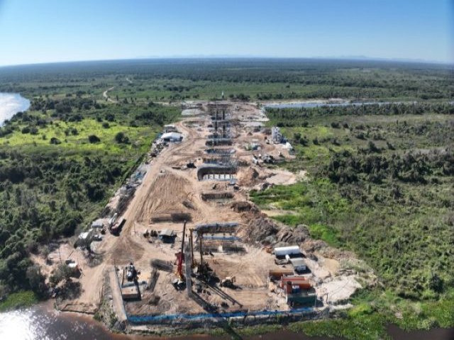 Com vrias frentes de trabalho, obra da ponte da Rota Biocenica avana no Brasil e Paraguai