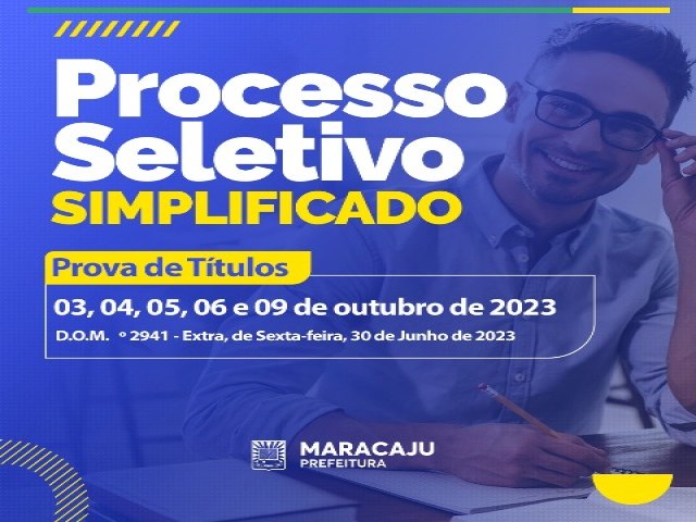 Prefeitura de Maracaju divulga detalhes da prova de Ttulos do Processo Seletivo