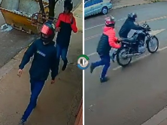 Em plena luz do dia, ladres furtam moto no centro de Maracaju