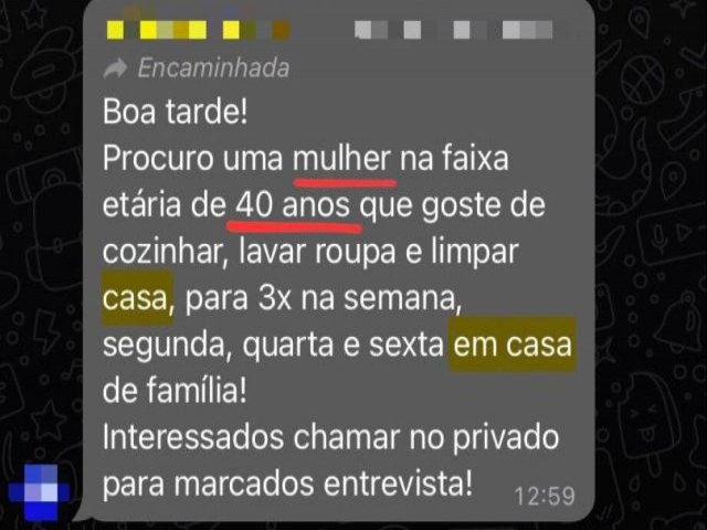 Lei de MS probe publicao de anncios de emprego com teor discriminatrio