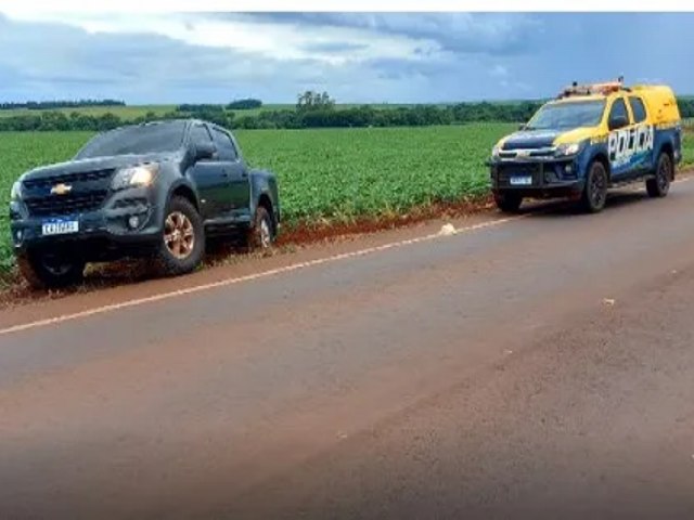 Em Maracaju, PMR apreende caminhonete furtada e carregada com 1,5 tonelada de maconha