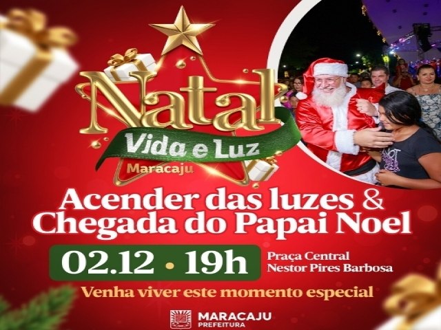 Abertura do Natal Vida & Luz acontece neste sbado na Praa Central