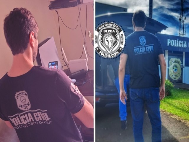 Polcia Civil prende homem de 29 anos com arquivos de pornografia infantil em Maracaju