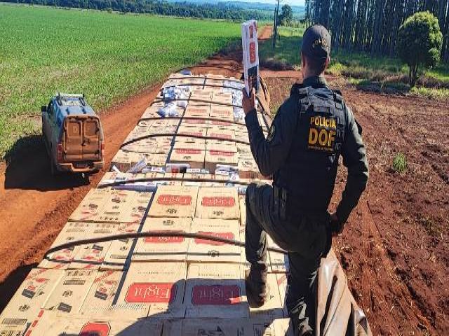 Motorista contratado em Maracaju  parado pelo DOF com carga milionria de cigarros ilegais