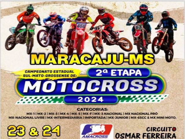 Maracaju recebe neste final de semana a 2  etapa do Estadual de MotoCross